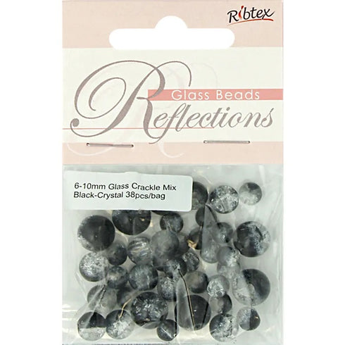 Crackle Glass Beads (available in 3 colours)